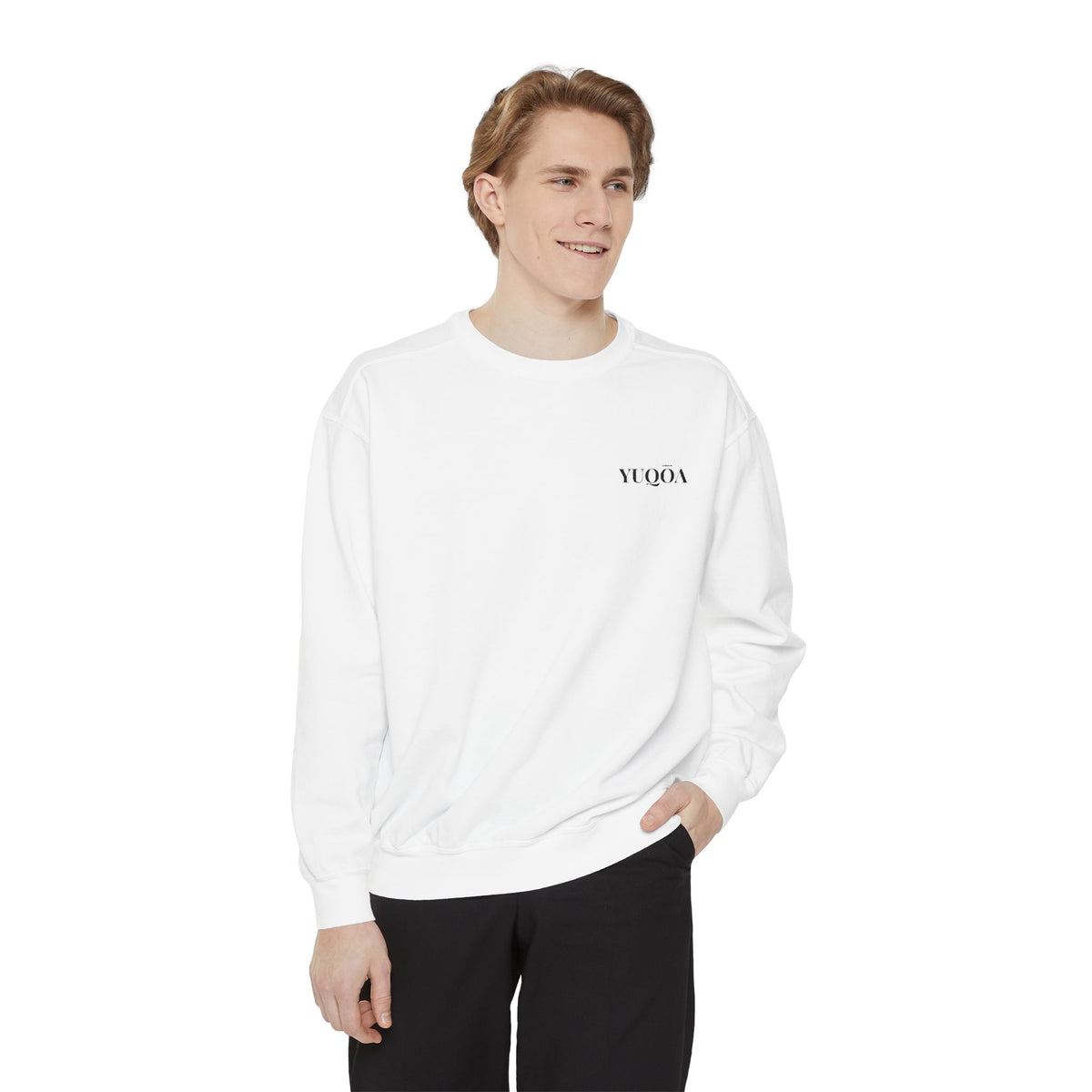 YUQOA Embroidered Crewneck Pullover
