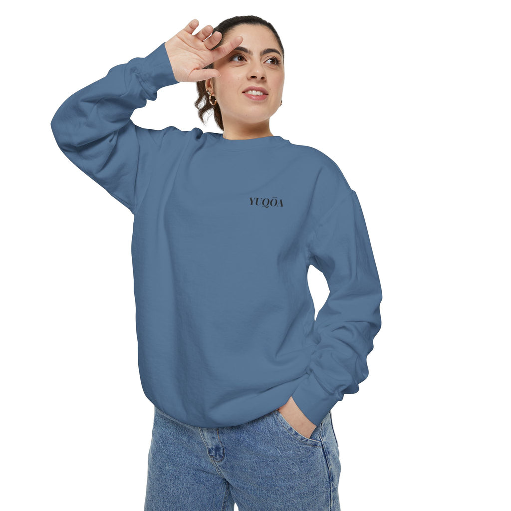 YUQOA Embroidered Crewneck Pullover