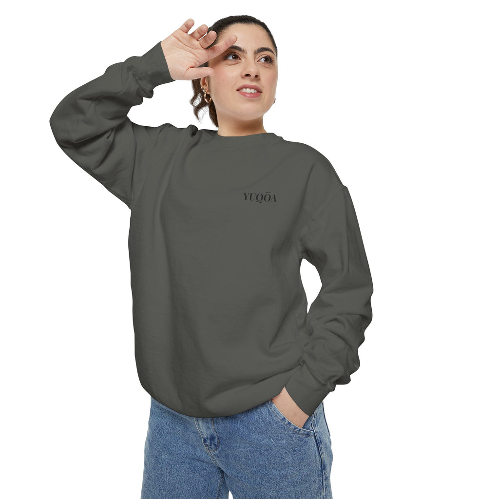 YUQOA Embroidered Crewneck Pullover