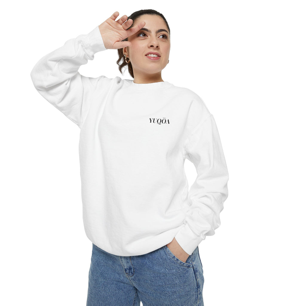 YUQOA Embroidered Crewneck Pullover